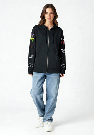 Hoodie à Zip Brodé "Sweetheart"