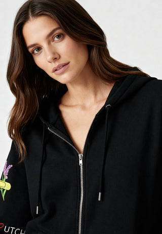 Hoodie à Zip Brodé "Sweetheart"