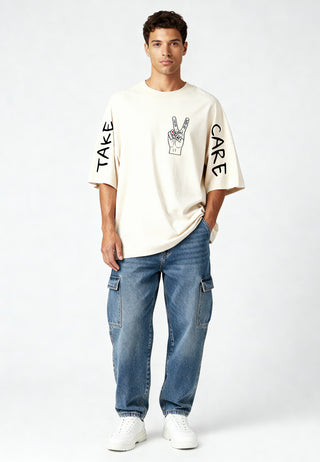 T-shirt Oversize "Take Care"
