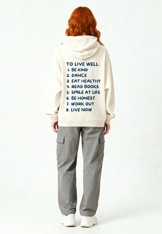 Hoodie Oversize "To Live Well"