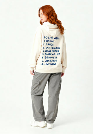 Hoodie Oversize "To Live Well"
