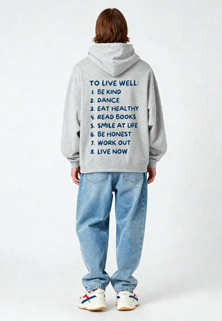 Hoodie Oversize "To Live Well"