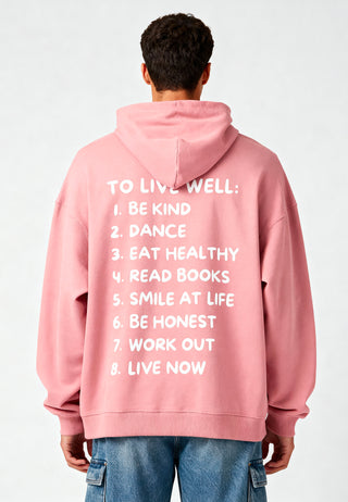 Hoodie Oversize "To Live Well"