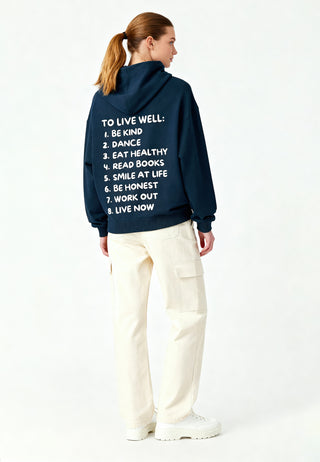 Hoodie Oversize "To Live Well"