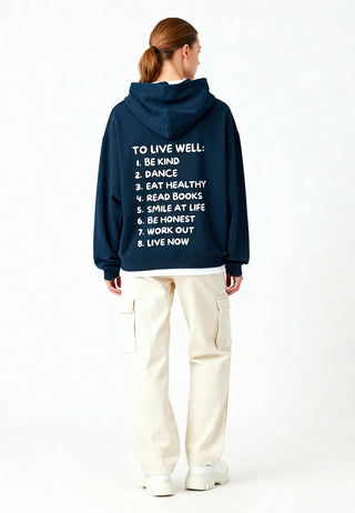 Hoodie Oversize "To Live Well"