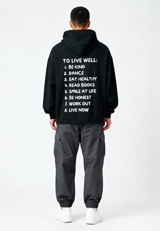 Hoodie Oversize "To Live Well"
