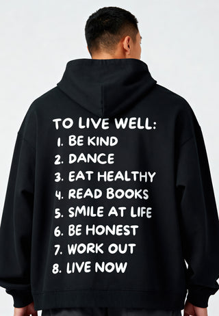 Hoodie Oversize "To Live Well"