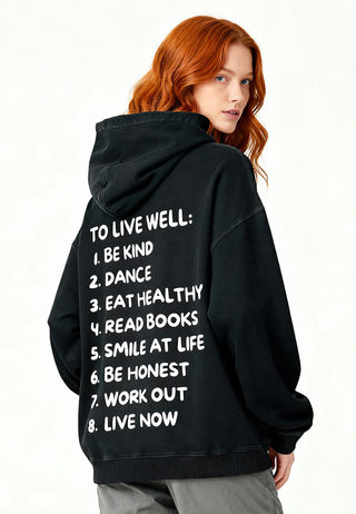 Hoodie Oversize "To Live Well"