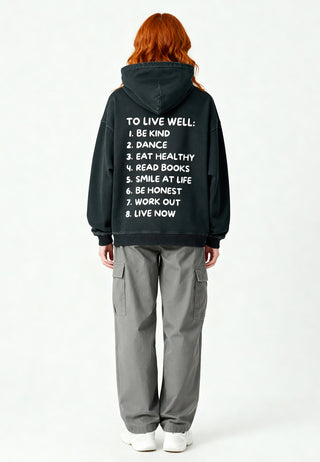 Hoodie Oversize "To Live Well"