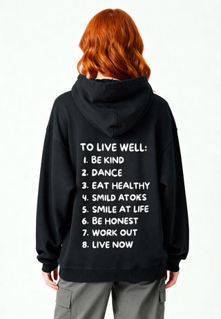 Hoodie Oversize "To Live Well"