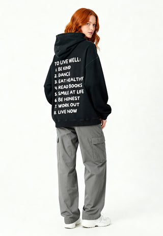 Hoodie Oversize "To Live Well"
