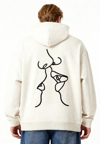 Hoodie Oversize Brodé "Kiss"