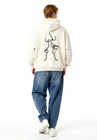 Hoodie Oversize Brodé "Kiss"