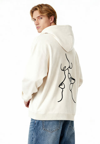 Hoodie Oversize Brodé "Kiss"