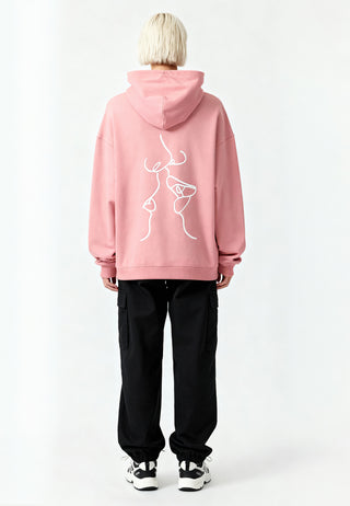 Hoodie Oversize Brodé "Kiss"
