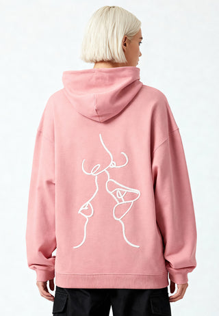 Hoodie Oversize Brodé "Kiss"