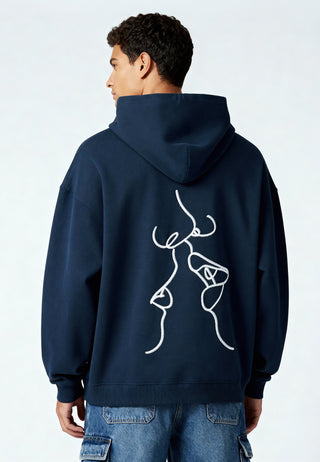 Hoodie Oversize Brodé "Kiss"