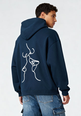 Hoodie Oversize Brodé "Kiss"