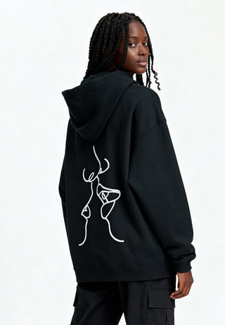Hoodie Oversize Brodé "Kiss"