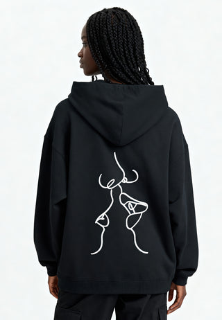 Hoodie Oversize Brodé "Kiss"