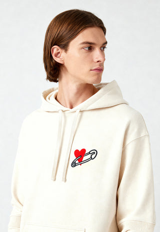 Hoodie Oversize Brodé "Coeur Pins"