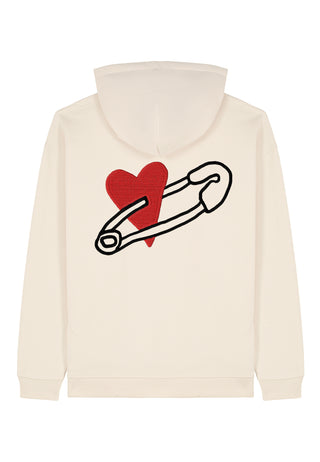 Hoodie Oversize Brodé "Coeur Pins"
