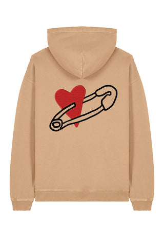 Hoodie Oversize Brodé "Coeur Pins"