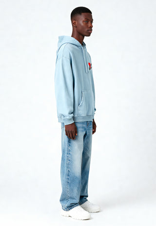 Hoodie Oversize Brodé "Coeur Pins"