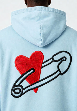 Hoodie Oversize Brodé "Coeur Pins"