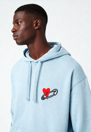 Hoodie Oversize Brodé "Coeur Pins"
