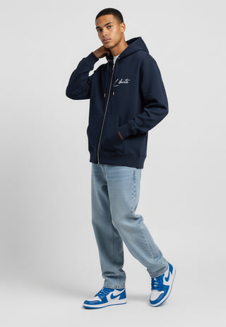 Hoodie à Zip Brodé "Liberté"