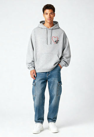 Hoodie Oversize Brodé "Pins"