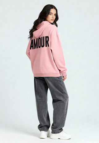 Hoodie Oversize Brodé "Amour"
