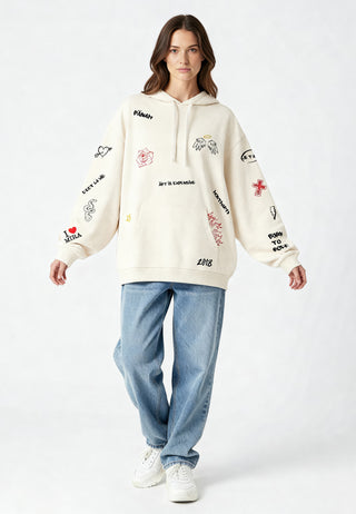 Hoodie Oversize "Graffiti Mira"