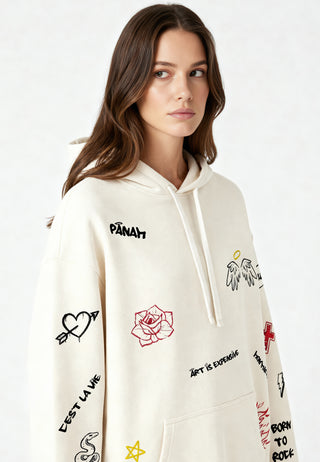 Hoodie Oversize "Graffiti Mira"