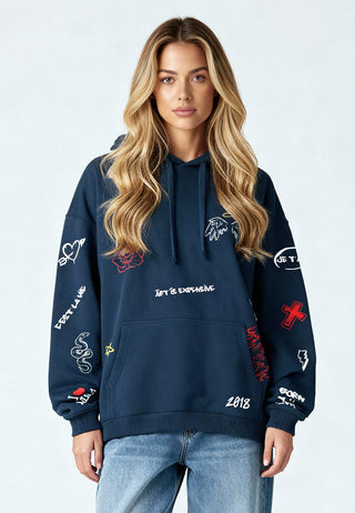 Hoodie Oversize "Graffiti Mira"