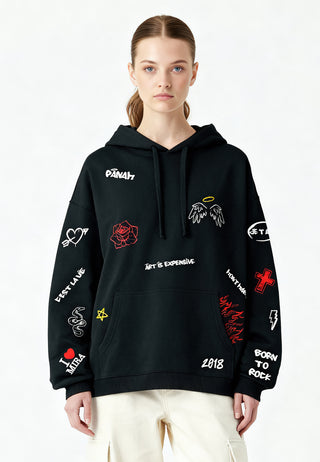 Hoodie Oversize "Graffiti Mira"