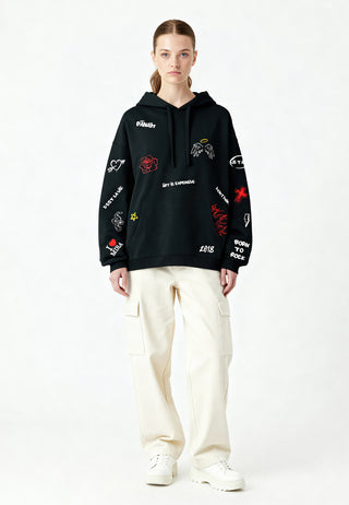 Hoodie Oversize "Graffiti Mira"