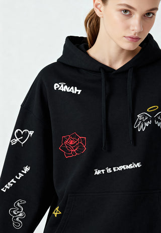 Hoodie Oversize "Graffiti Mira"