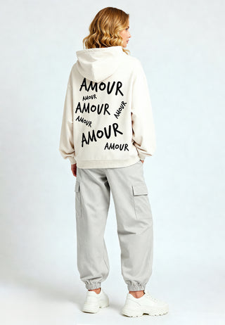 Hoodie Oversize Brodé "Amour"