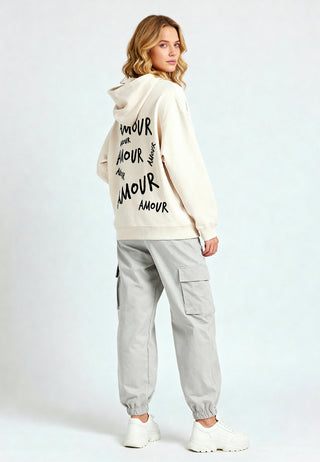Hoodie Oversize Brodé "Amour"