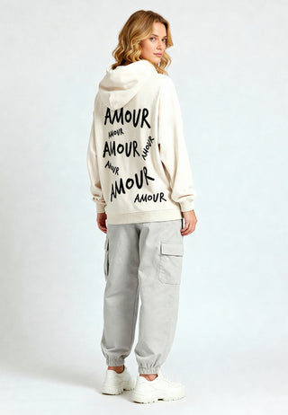 Hoodie Oversize Brodé "Amour"