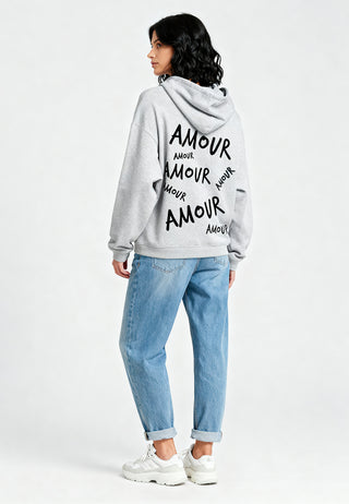 Hoodie Oversize Brodé "Amour"