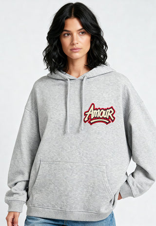 Hoodie Oversize Brodé "Amour"