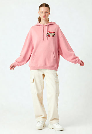 Hoodie Oversize Brodé "Amour"