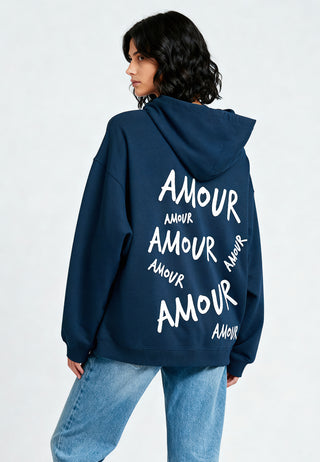 Hoodie Oversize Brodé "Amour"