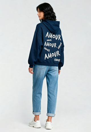 Hoodie Oversize Brodé "Amour"