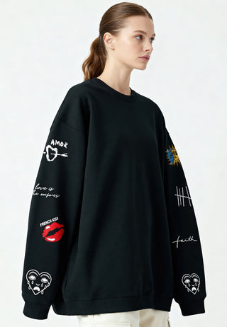 Sweatshirt Oversize Brodé "Brutal"