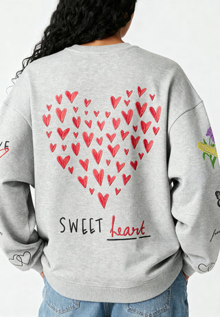 Sweatshirt Oversize Brodé "Sweetheart"