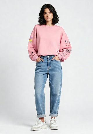 Sweatshirt Oversize Brodé "Sweetheart"